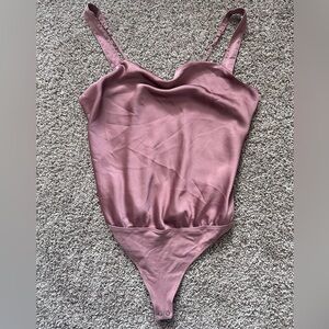 Abercrombie Satin Draped Sleeveless Bodysuit